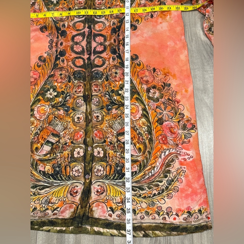 Natural Life Fional Floral Print Button-Up Tunic Dress Size XL - Picture 4 of 9